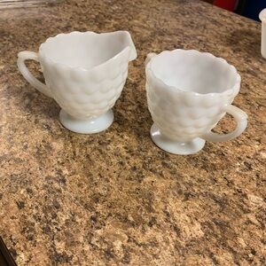 Anchor Hocking White Textured Serveware Set